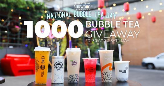 1000 Free Bubble Tea Giveaway at Burwood Chinatown