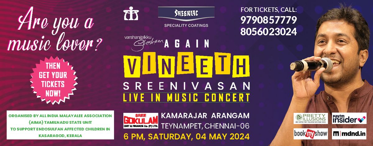 Again, VINEETH SREENIVASAN Live in Music Concert