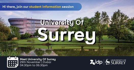 Meet the University of Surrey at IDP Dubai!