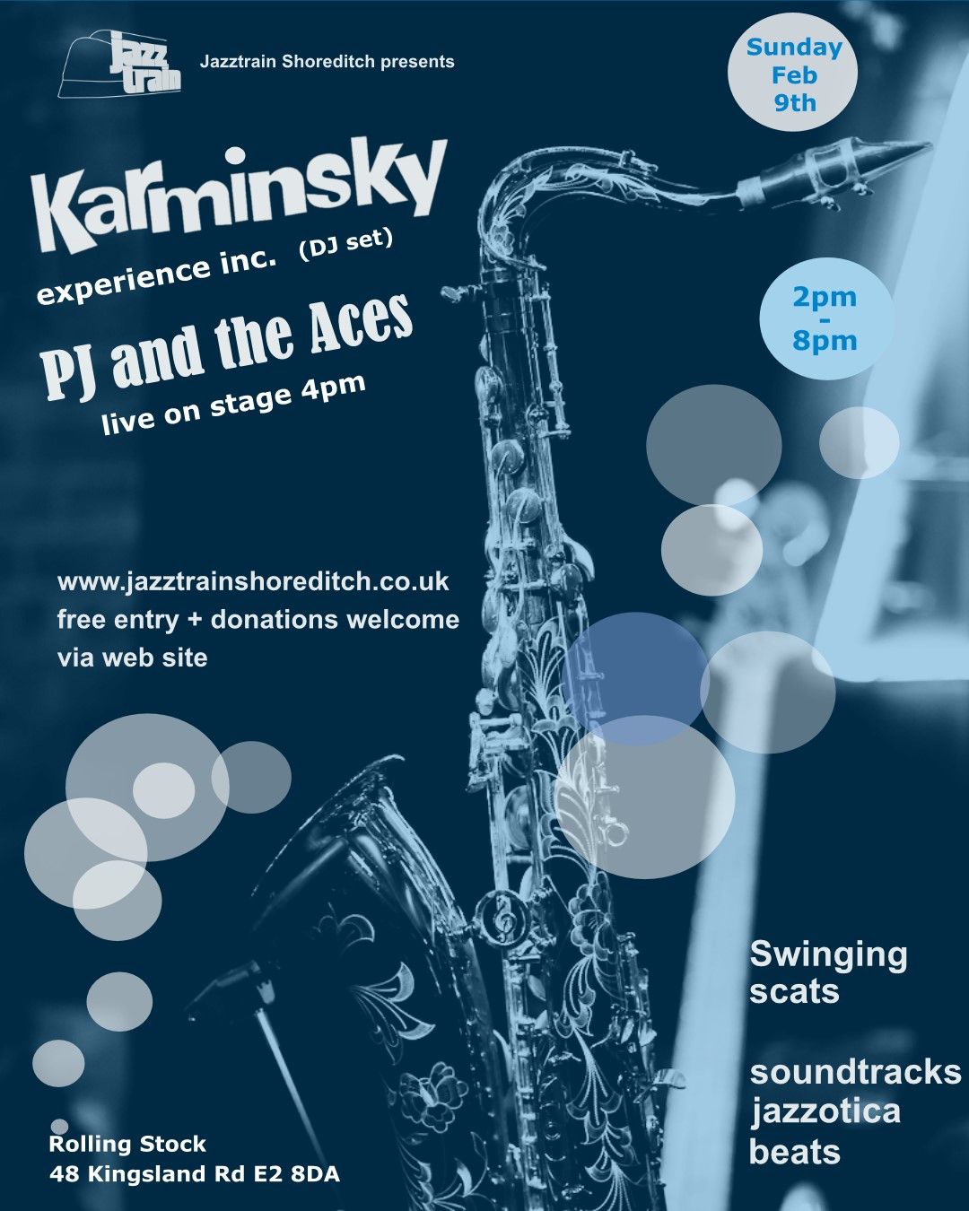 Karminsky Experience + PJ and The Aces at Jazztrain Shoreditch