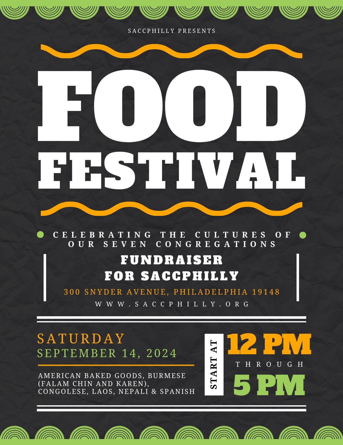 International Food Festival Fundraiser