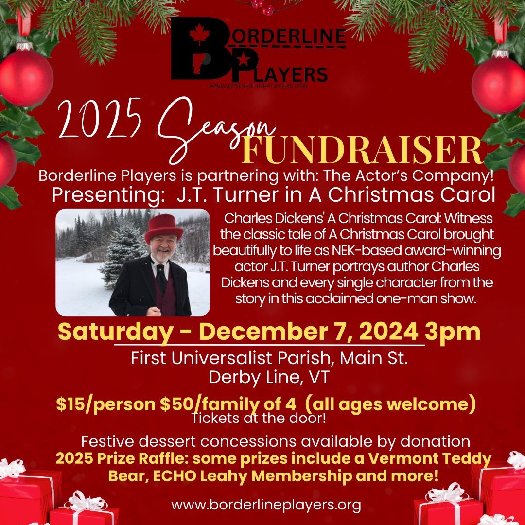 2025 Borderline Players Fundraiser: J.T. Turner in A Christmas Carol