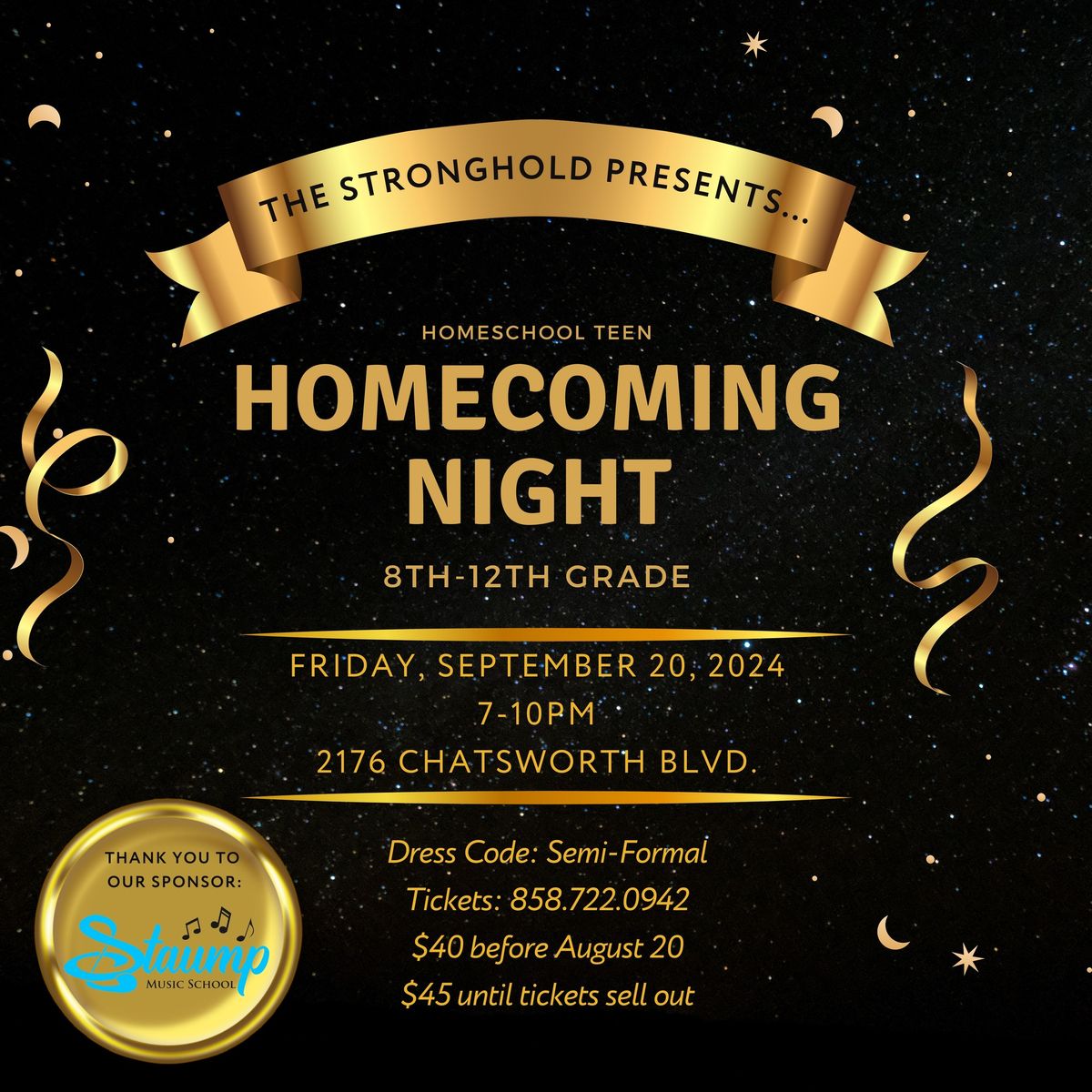 Homeschool Teen Homecoming Night