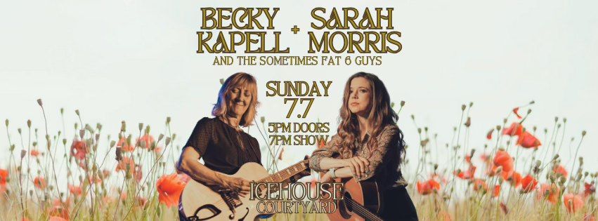 Becky Kapell + Sarah Morris at the Icehouse courtyard