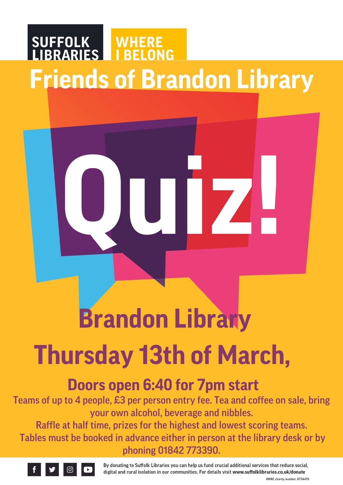 Friends of Brandon Library Quiz Night