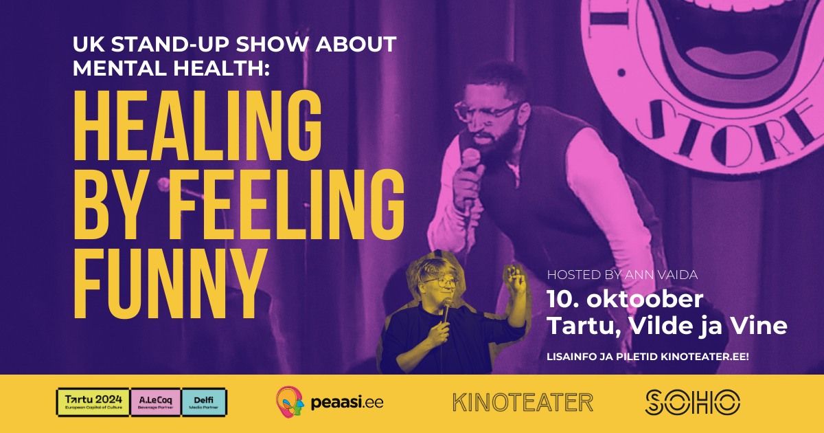 Stand-up show Healing by Feeling Funny (Suurbritannia)