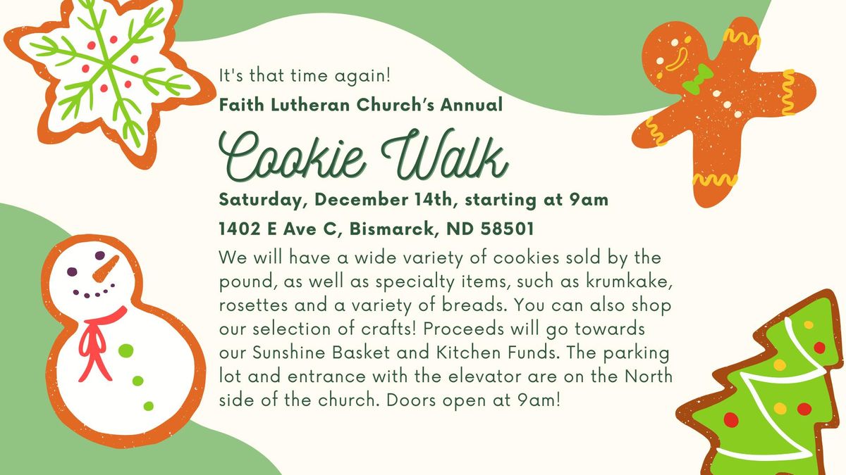 Faith Lutheran Church's Annual Cookie Walk