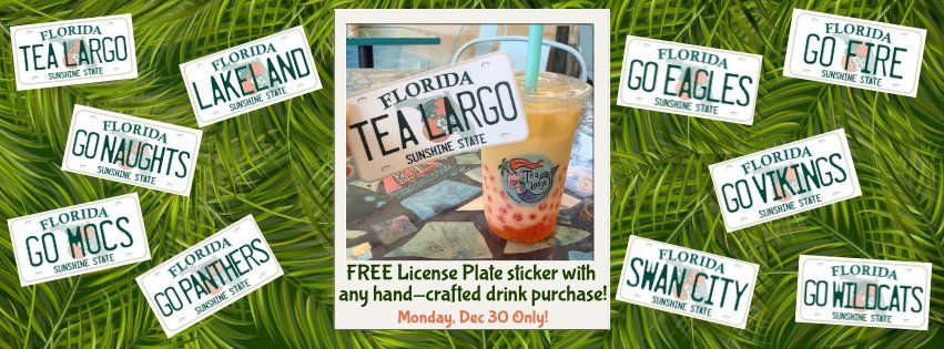 FREE Plate sticker w\/ drink purchase