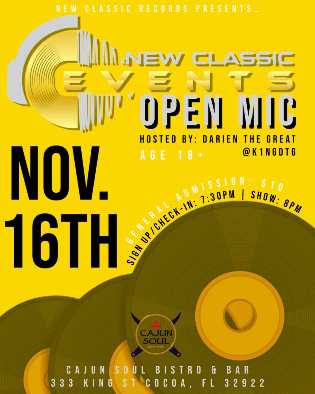 New Classic Events: Open Mic Night