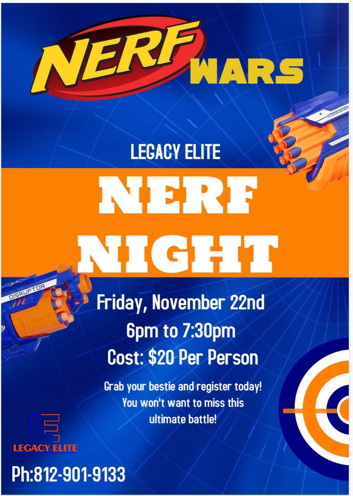 Nerf Night at Legacy Elite