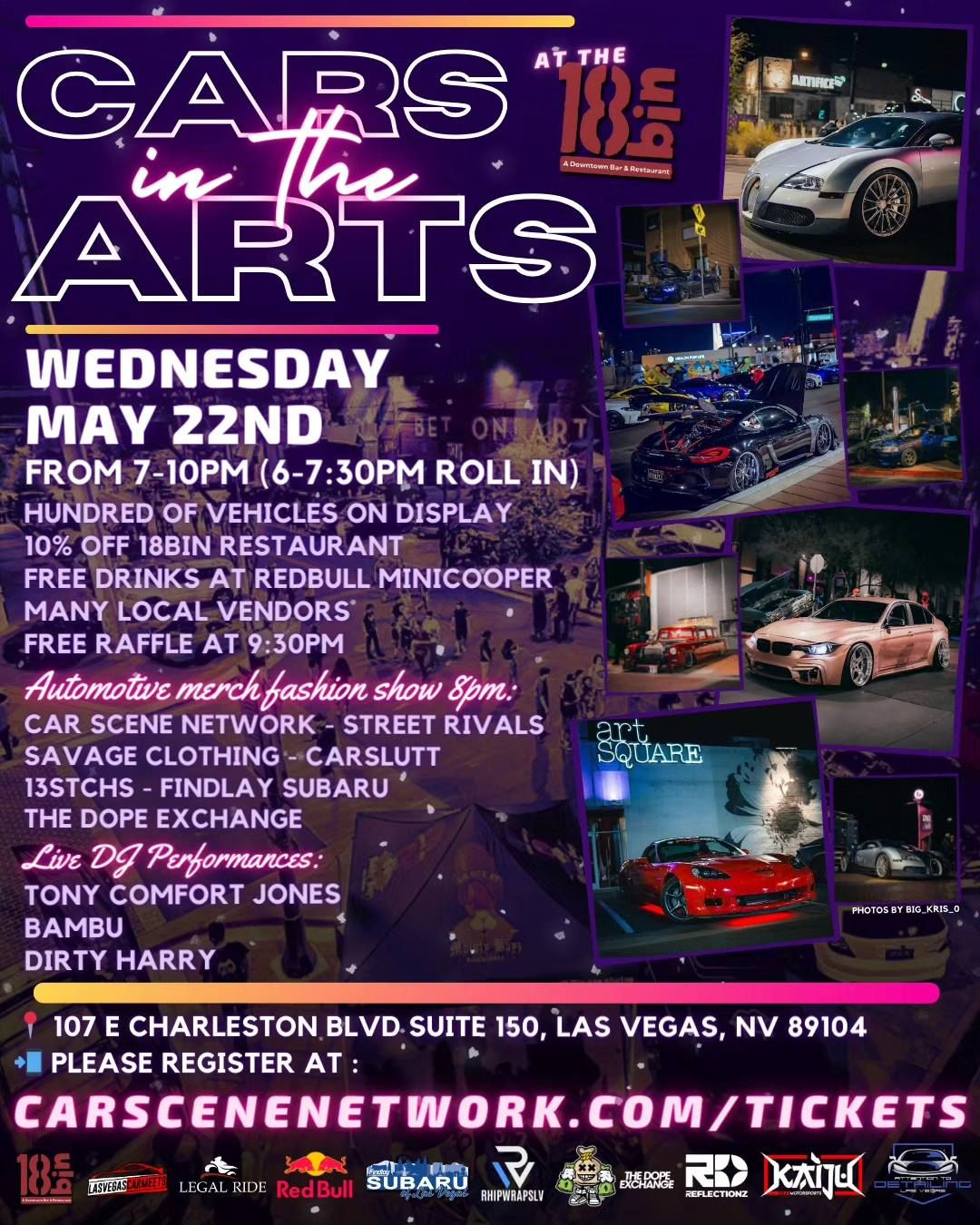 Cars in the Arts + Automotive apparel fashion show