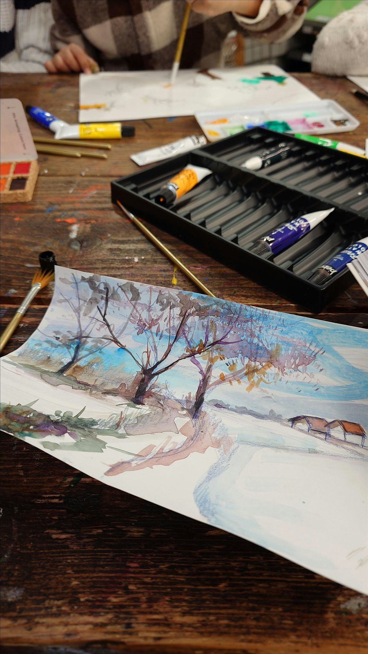 Winter Watercolour Workshop with Trapped in Zone One