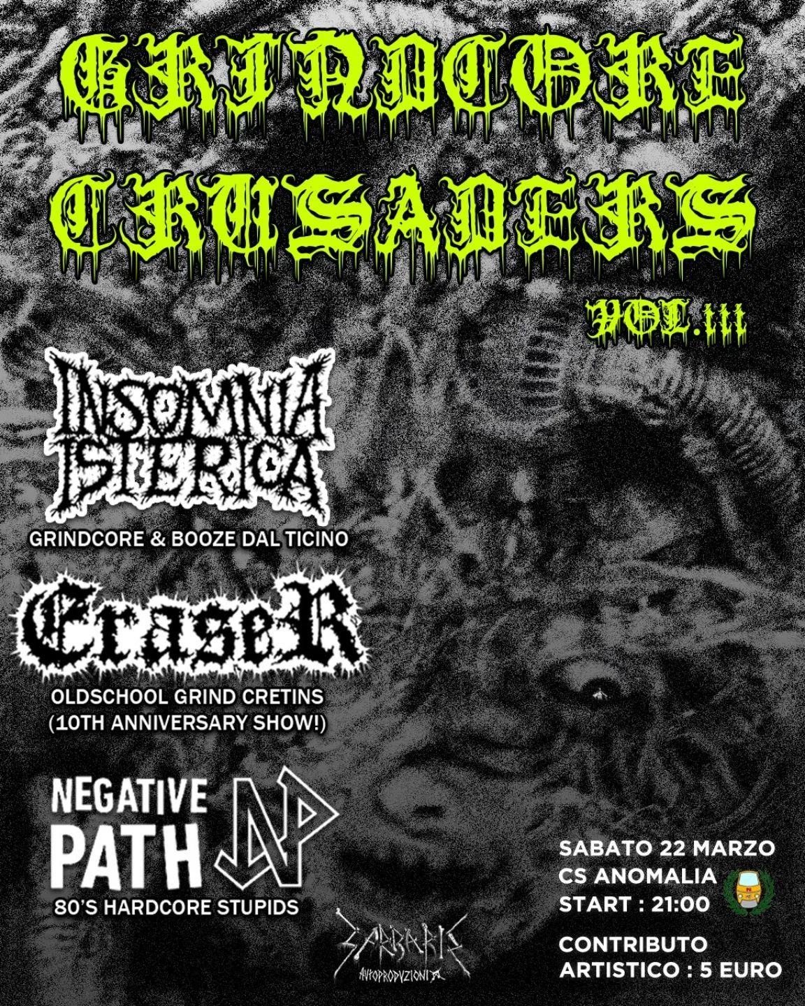 INSOMNIA ISTERICA + ERASER + NEGATIVE PATH LIVE ANOMALIA