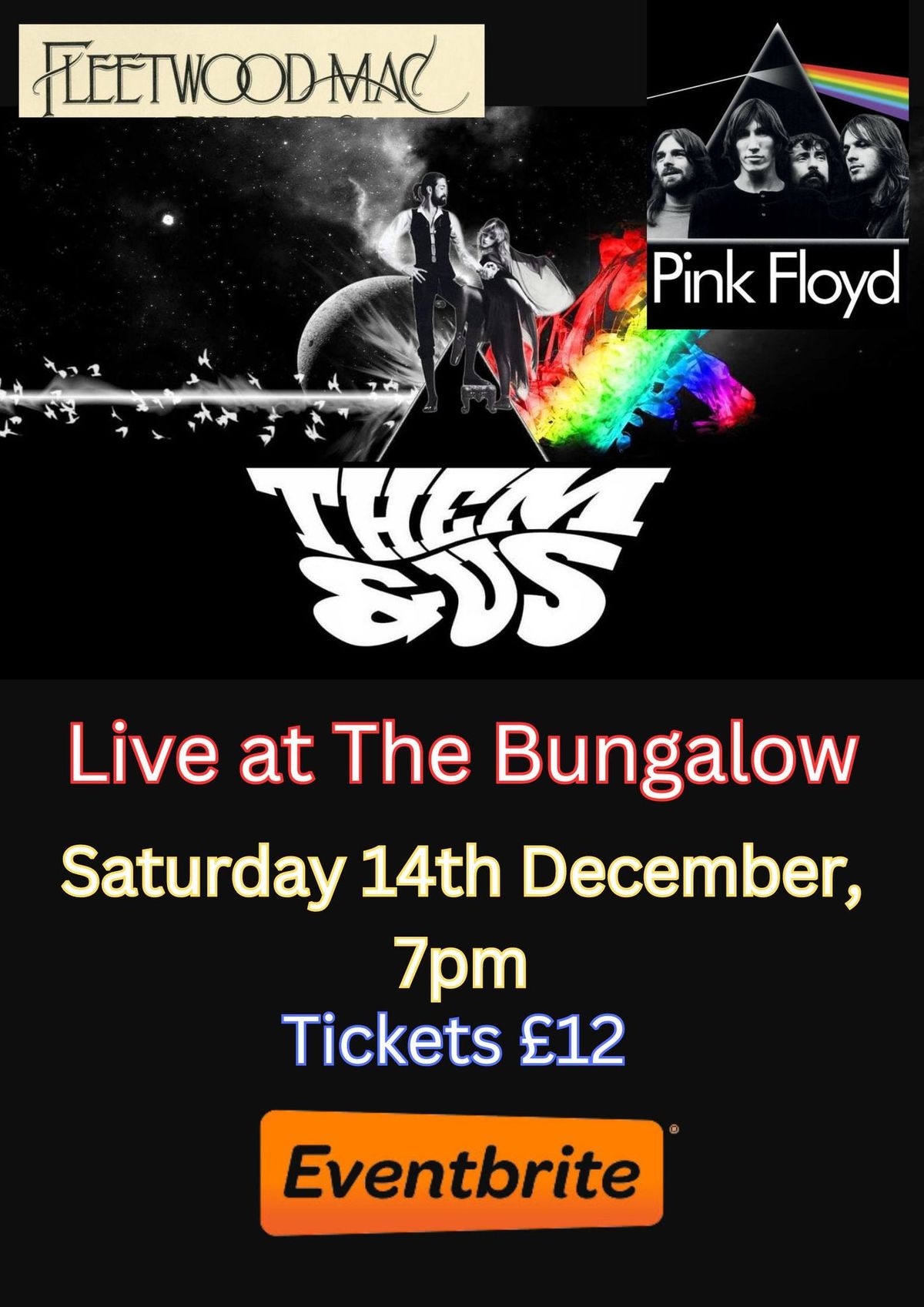 Them & Us tribute to Fleetwood Mac and Pink Floyd at Christmas