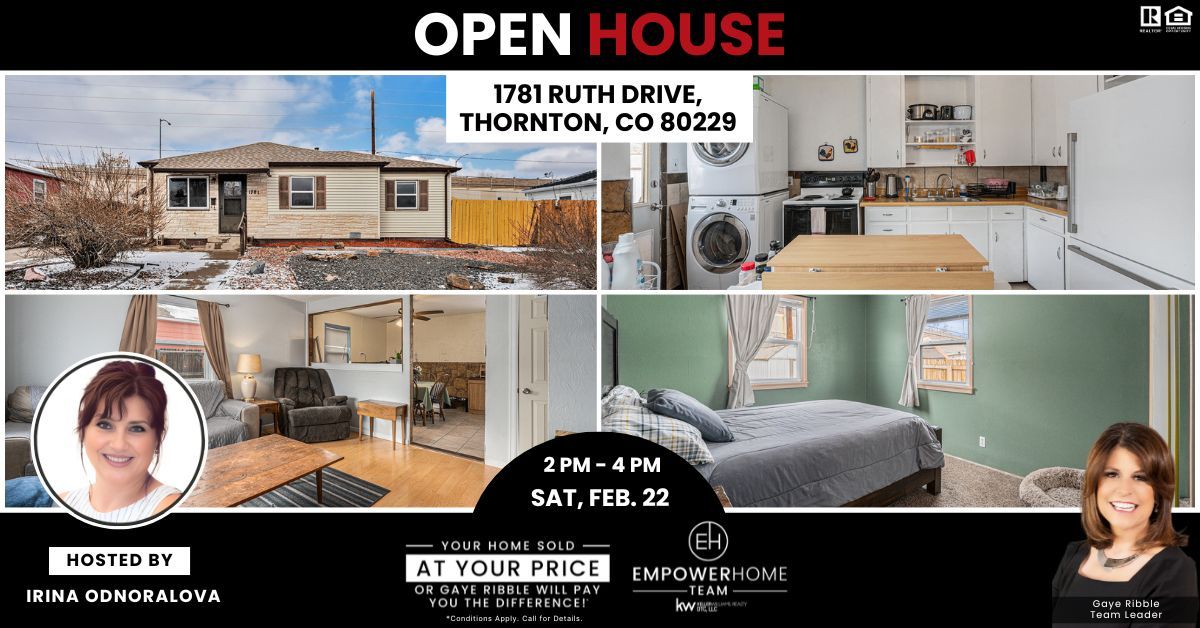 Open House at 1781 Ruth Drive, Thornton, CO 80229