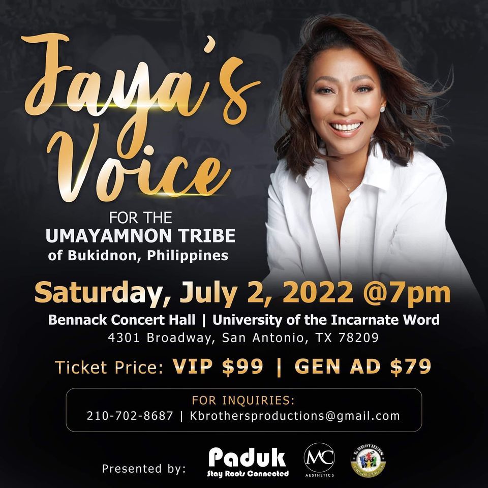 JAYA's Voice for the Umayamnon Tribe of Bukidnon, Philippines - LIVE in SA!