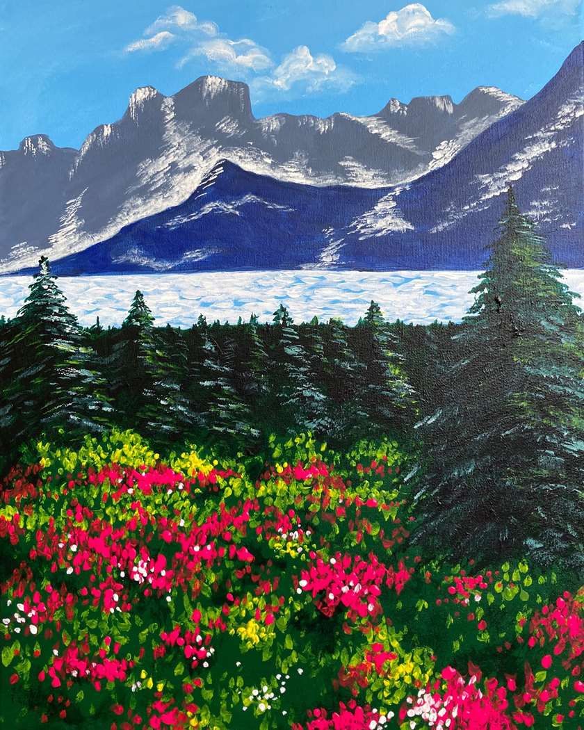 Snowy Little Mountains-Paint Party