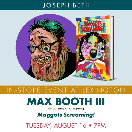 Max Booth III discussing and signing Maggots Screaming!