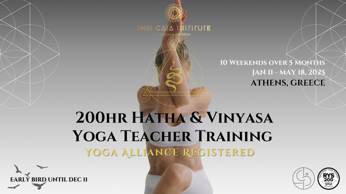 200hr HATHA & VINYASA YOGA TEACHER TRAINING - Athens, Greece