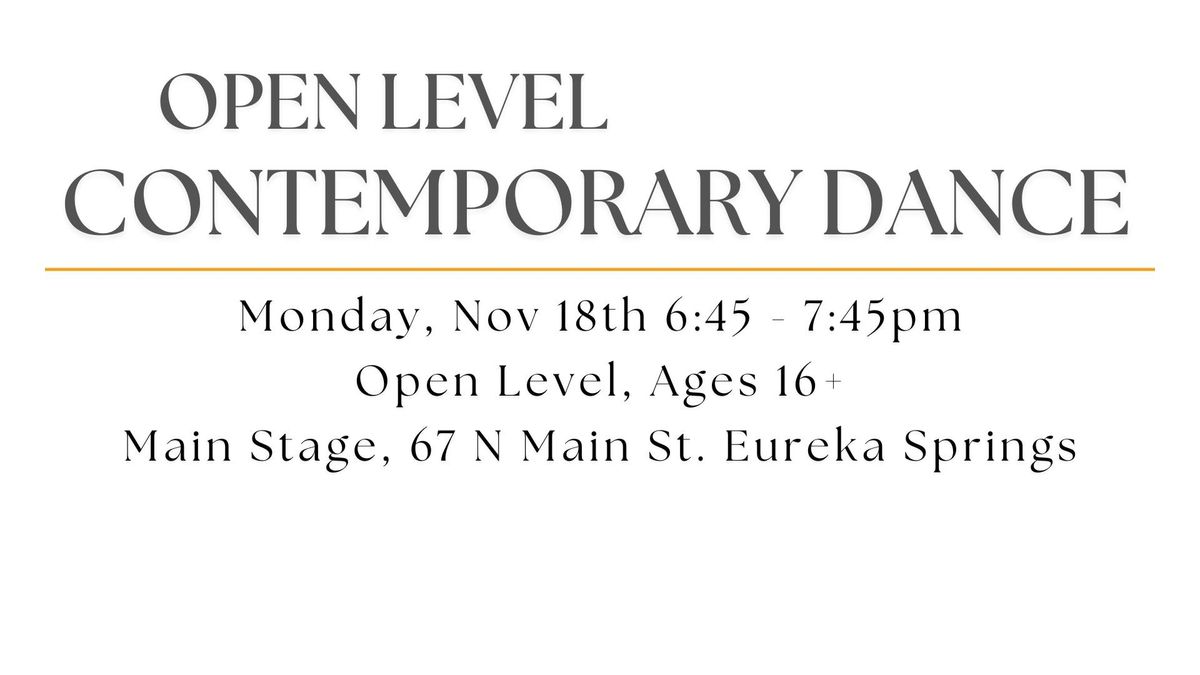 Open Level Contemporary Dance