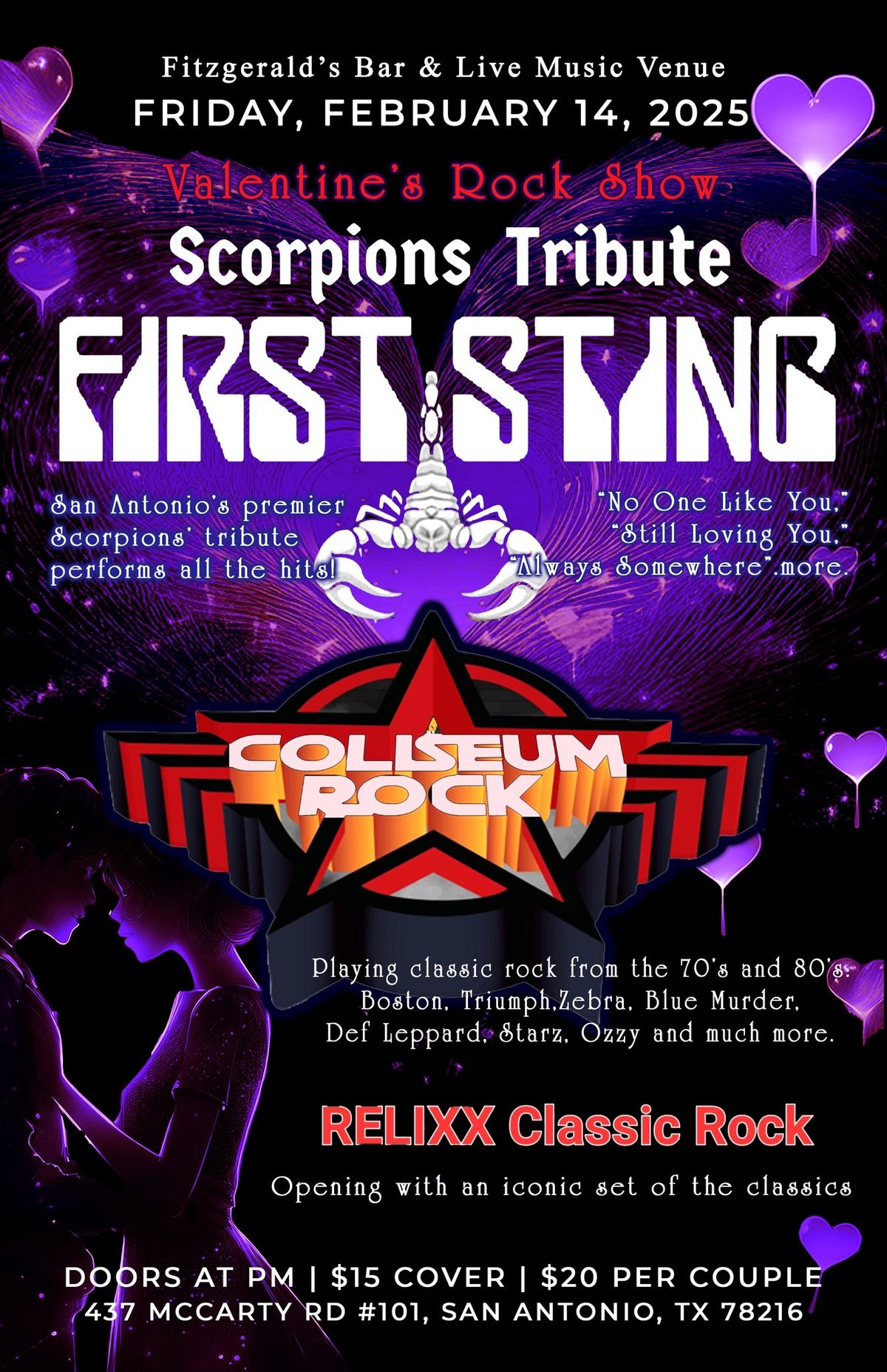 Valentine\u2019s Day Rock Extravaganza: Tribute to Scorpions, Coliseum Rock, Classic Rock