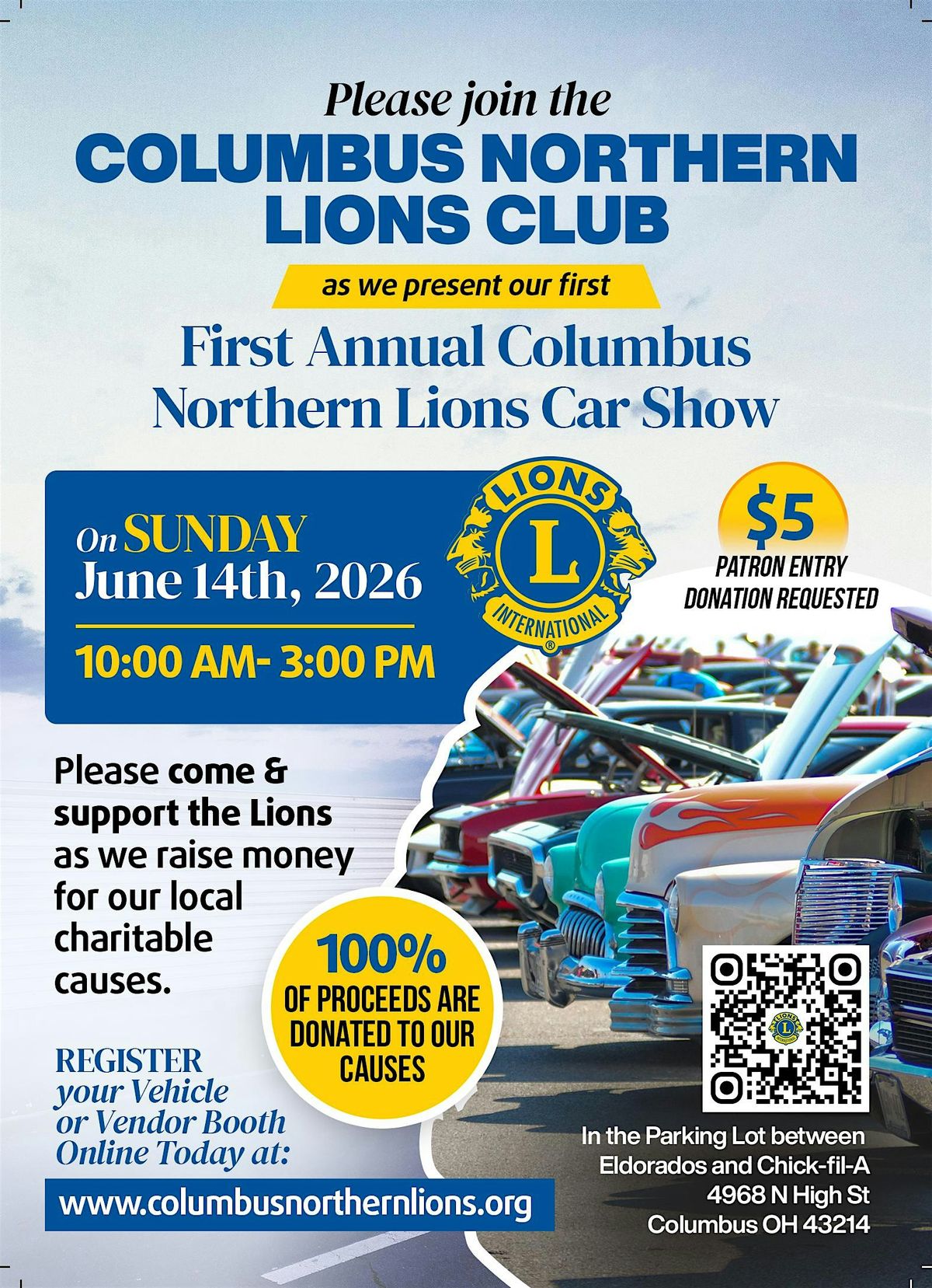 1st Annual Columbus Northern Lions Club Charity Car Show