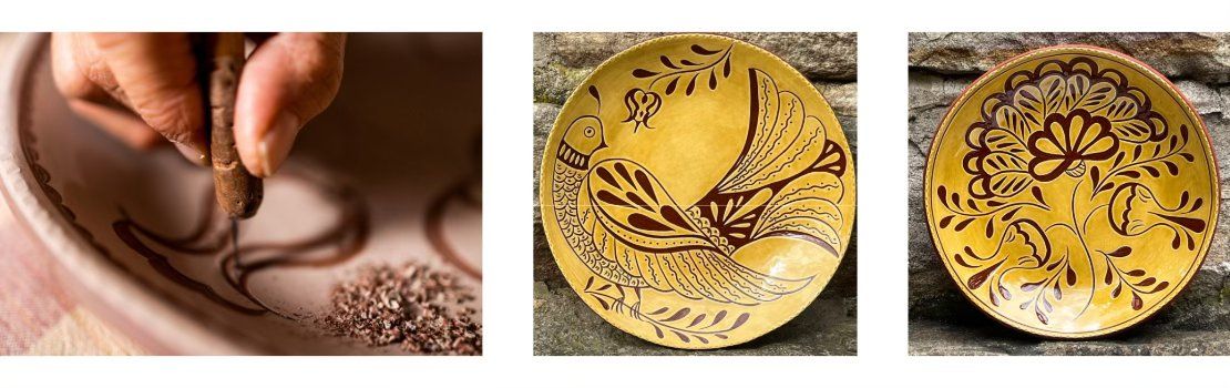 Redware Sgraffito Plate - March 29