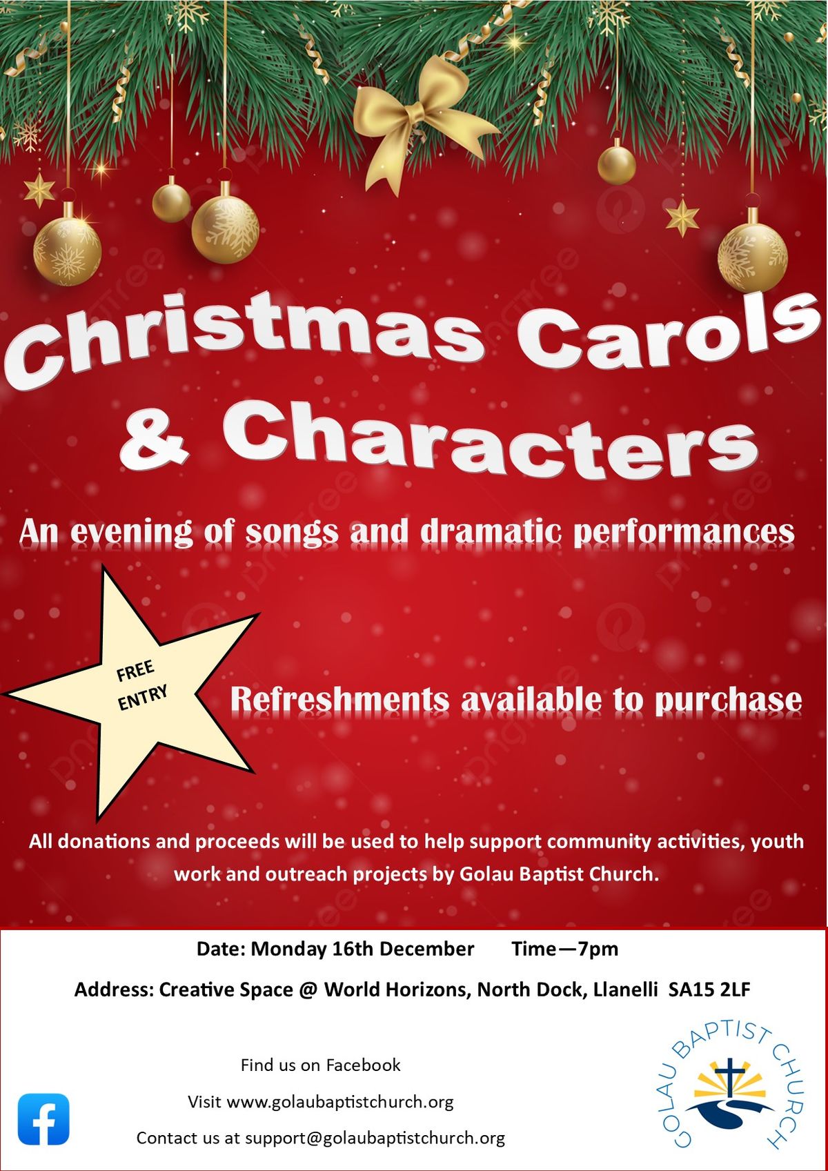 Christmas Carols & Characters Evening