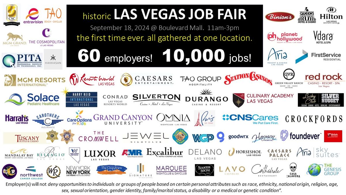 LAS VEGAS. HISTORIC JOB FAIR.