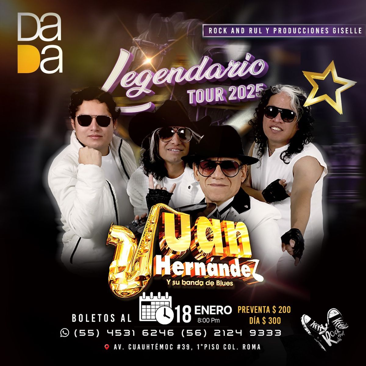 Juan Hern\u00e1ndez e invitados legendario tour 2025