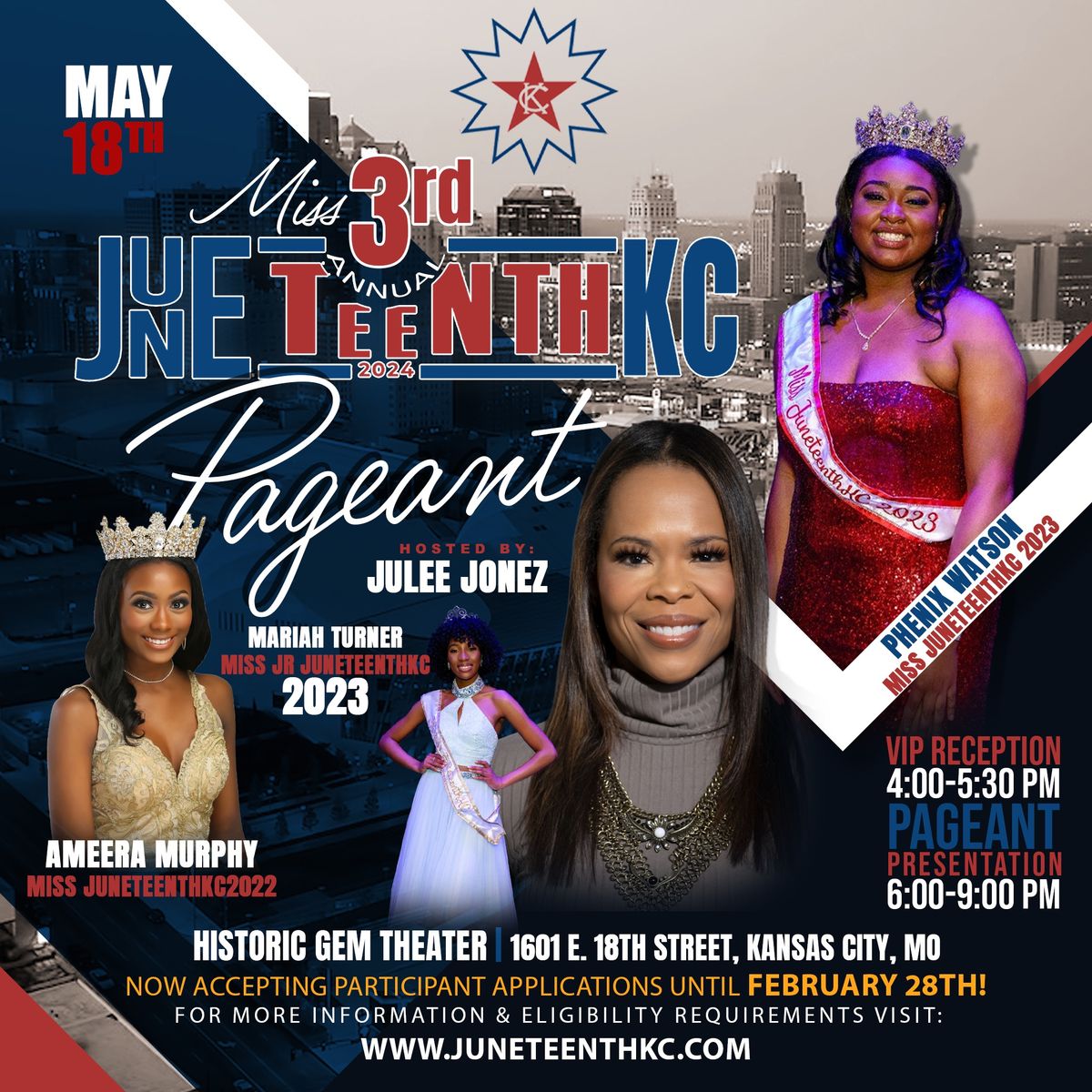 3rd Annual Miss JuneteenthKC Pageant