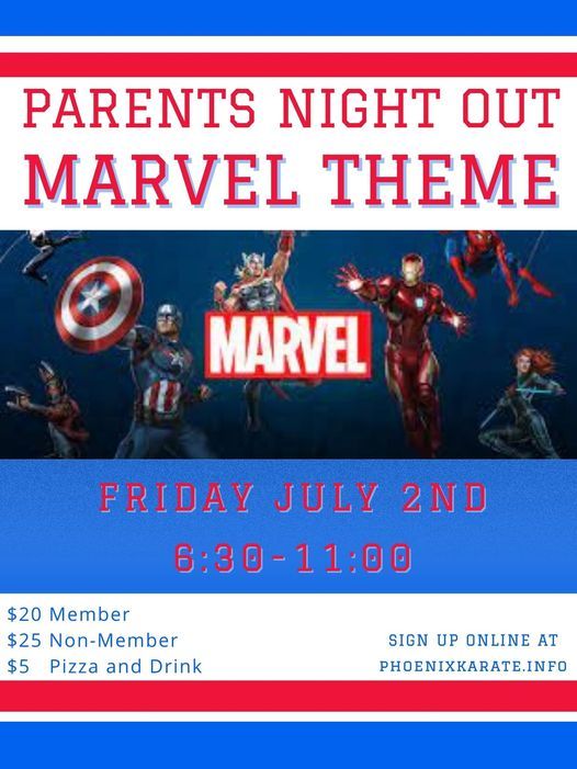 Parents Night Out Marvel Theme