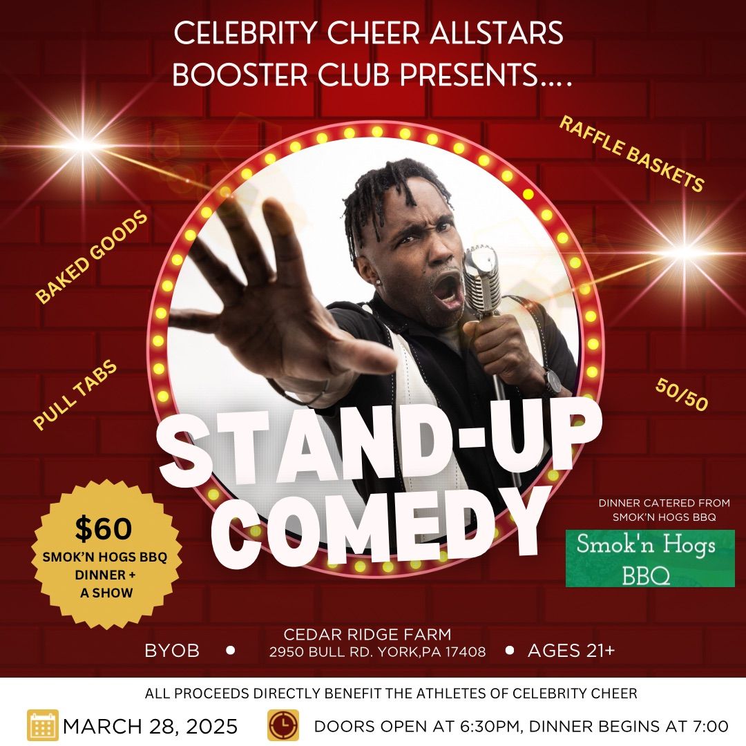 Earl David Reed Comedy Night + Dinner - Hosted by Celebrity Cheer Allstars Booster Club