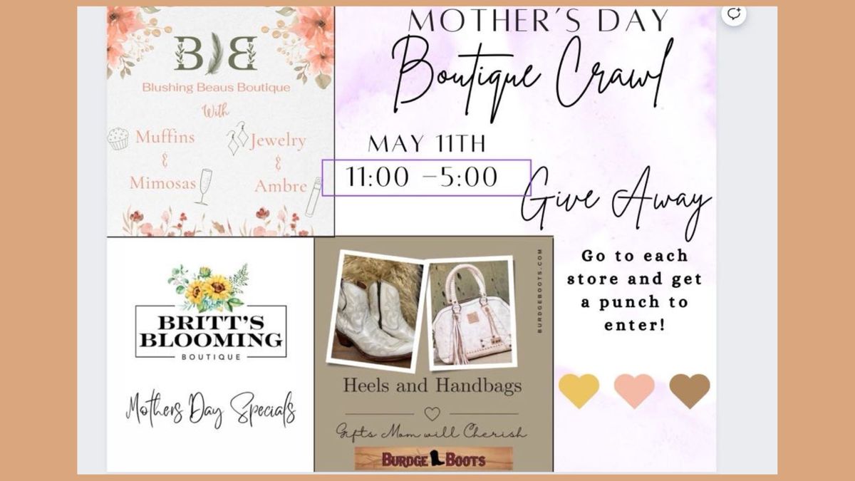 Mother's Day Boutique Crawl