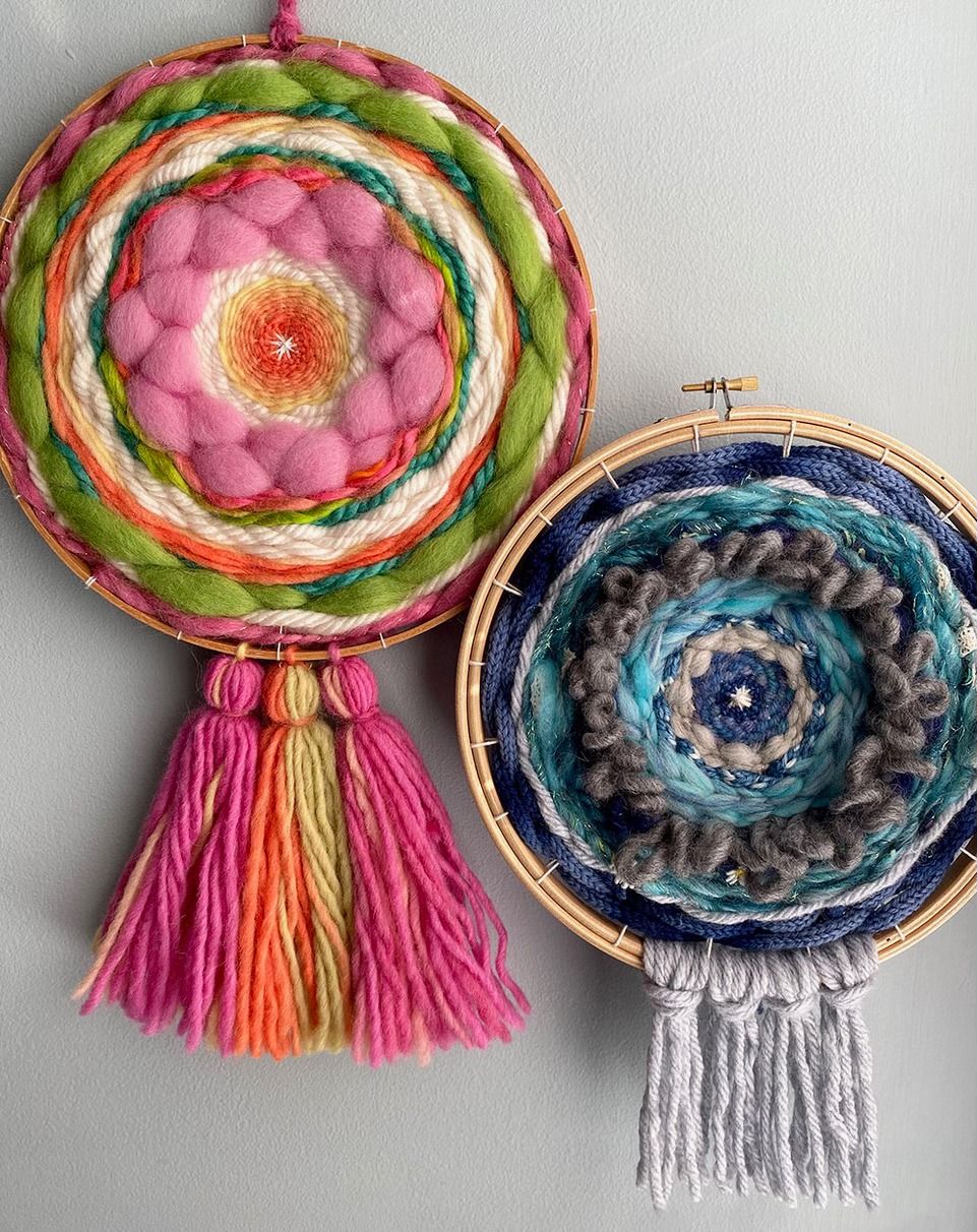 Circle Weaving in a Hoop with Betz White