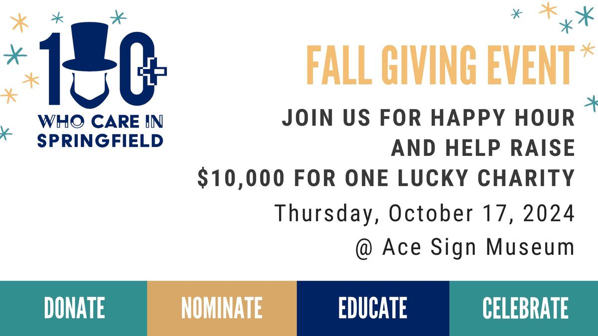 100+ Who Care in Springfield: Fall Giving Event