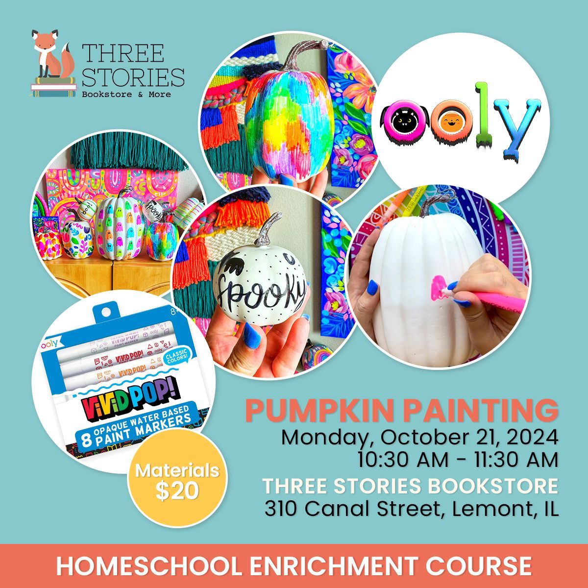 Homeschool Enrichment Class - Pumpkin Painting 