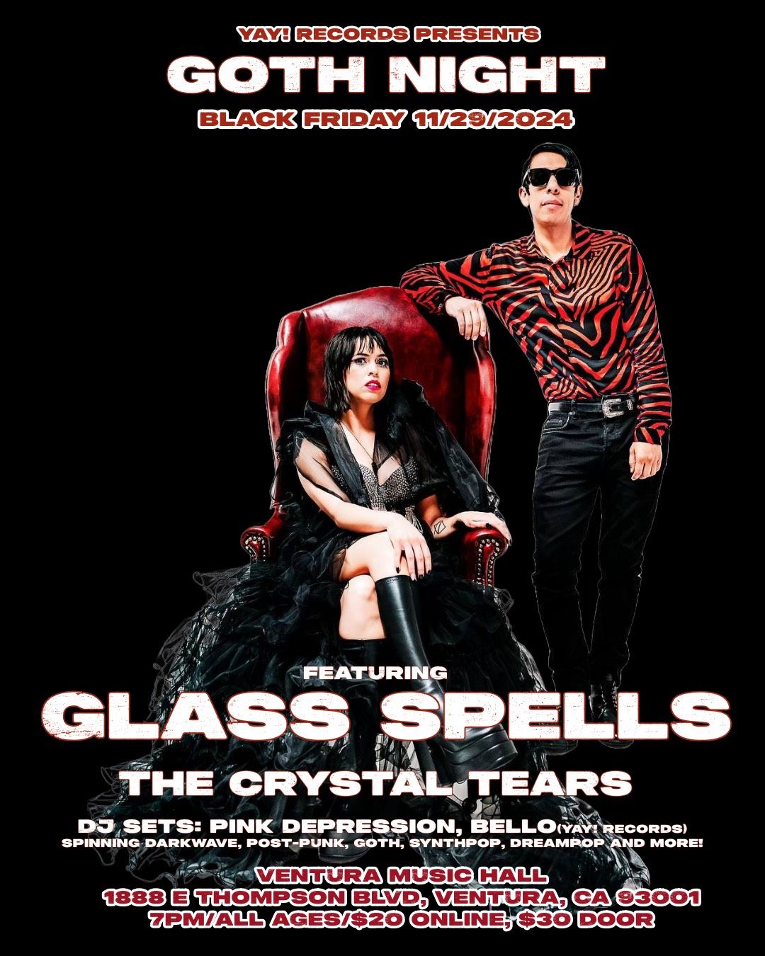 Goth Night with Glass Spells at Ventura Music Hall