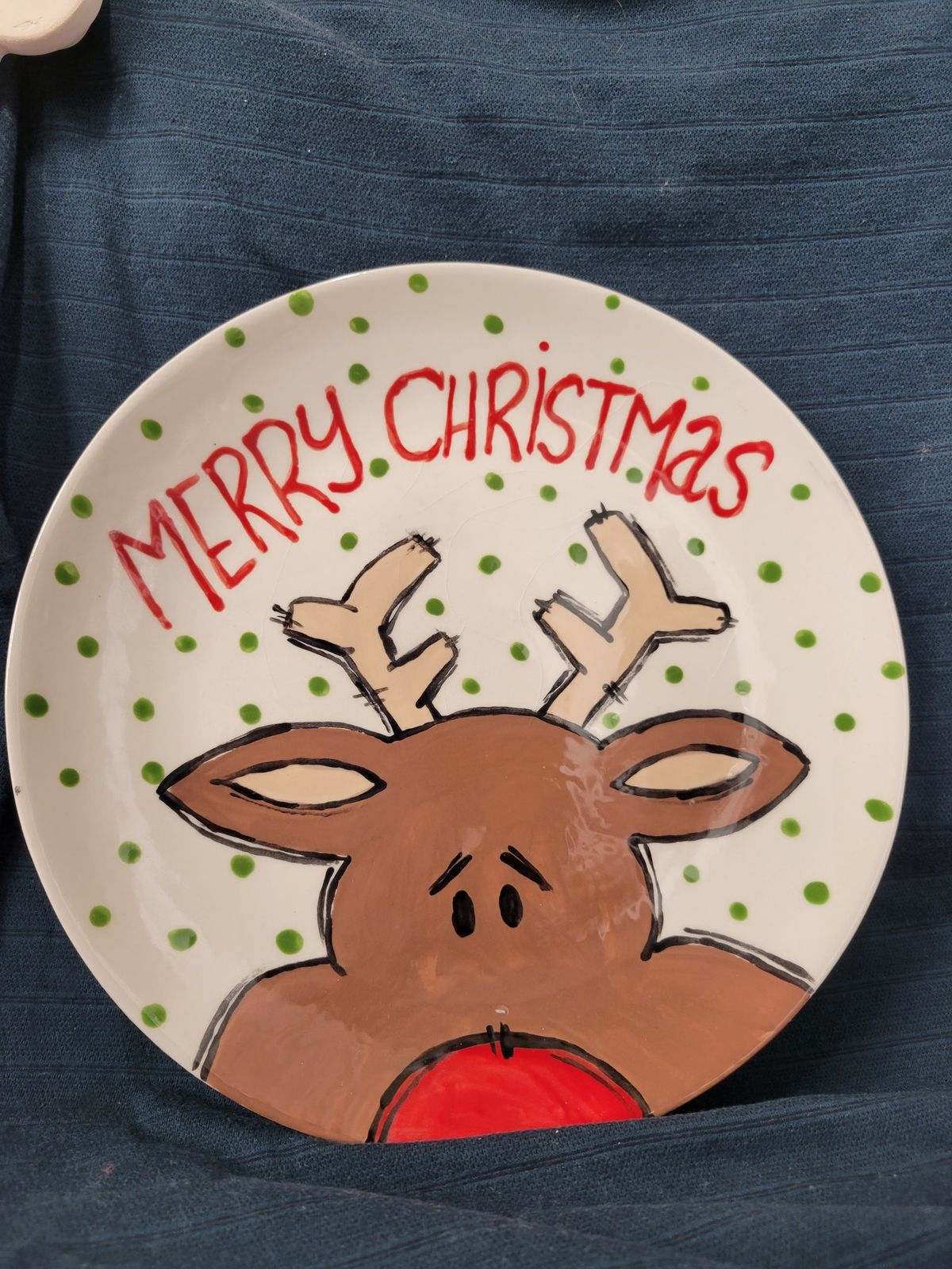 Ceramic ART-  Rudolph Plate