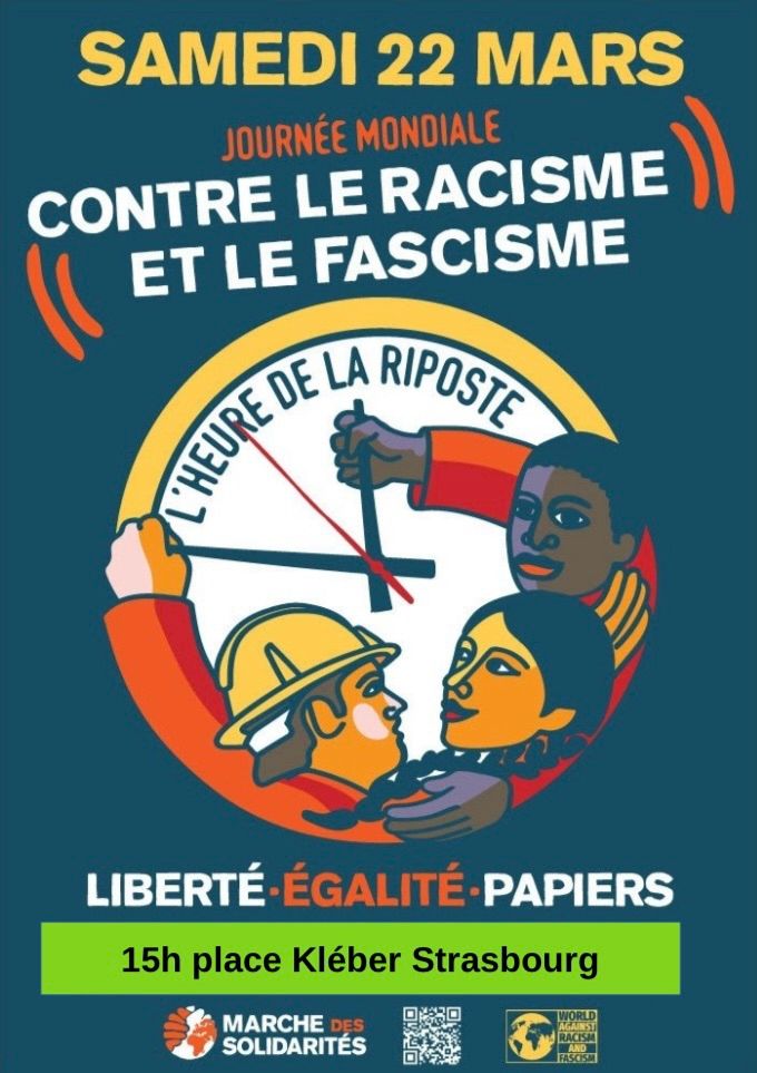 Manifestation Journ\u00e9e mondiale contre le racisme et le fascisme