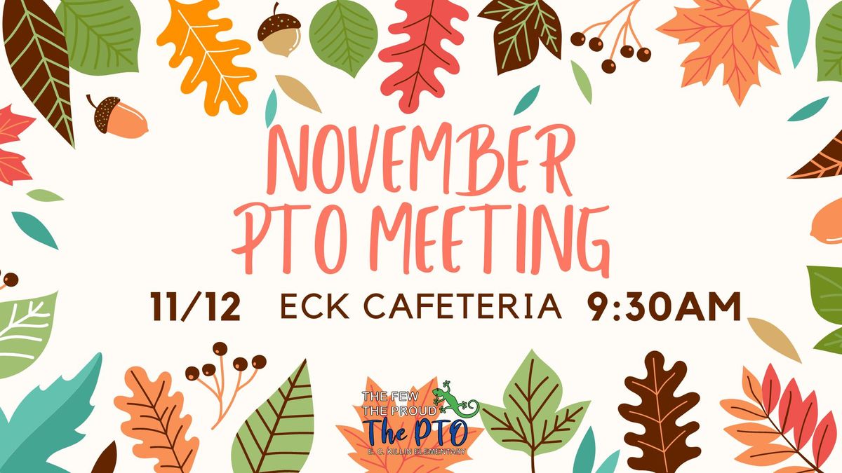 November ECK PTO Meeting