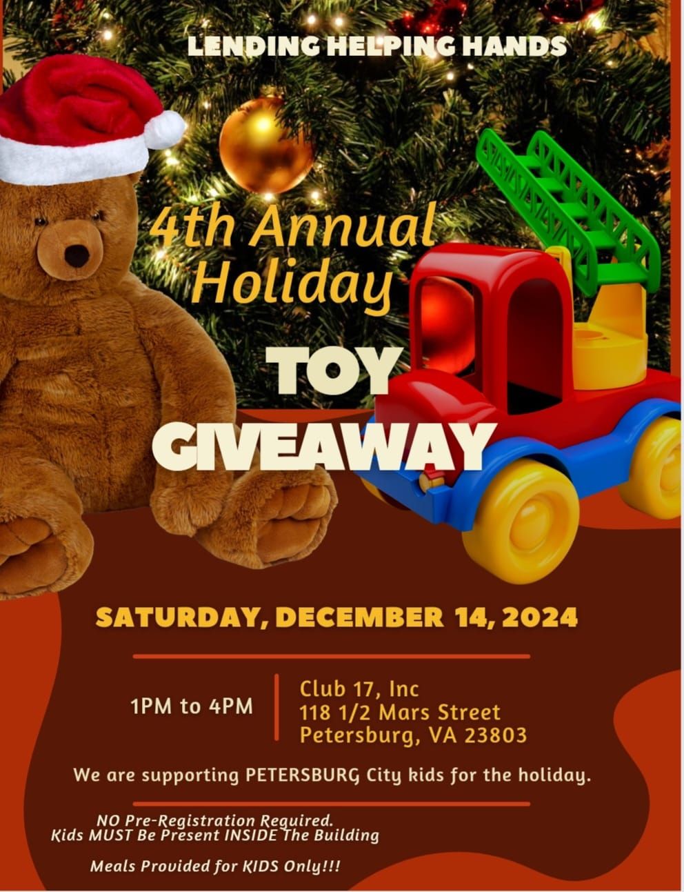 4th Annual Holiday Toy Giveaway