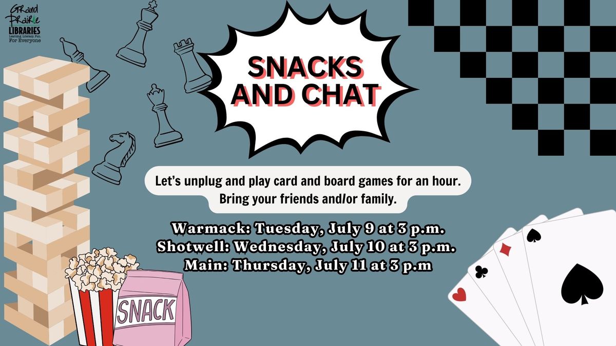 Snacks and Chat at Shotwell Library