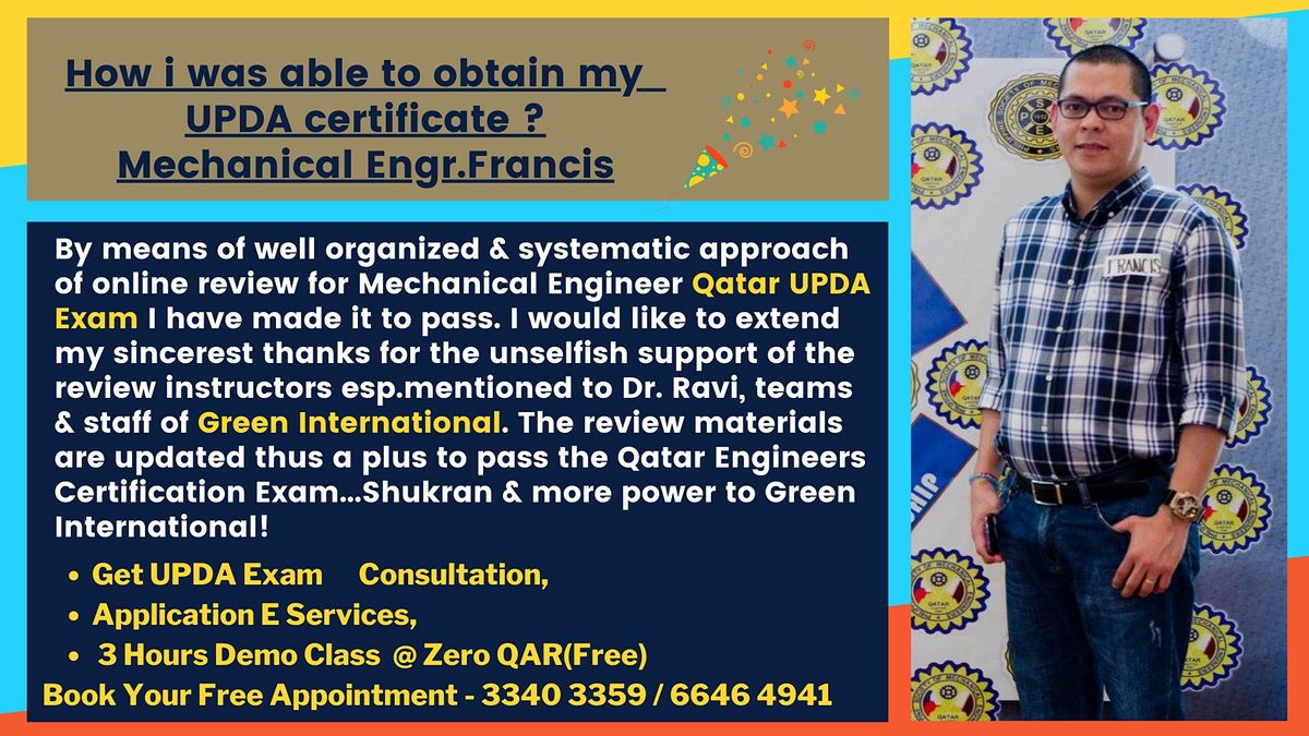 Exam for Engineers in Qatar Mechanical Engineering Training