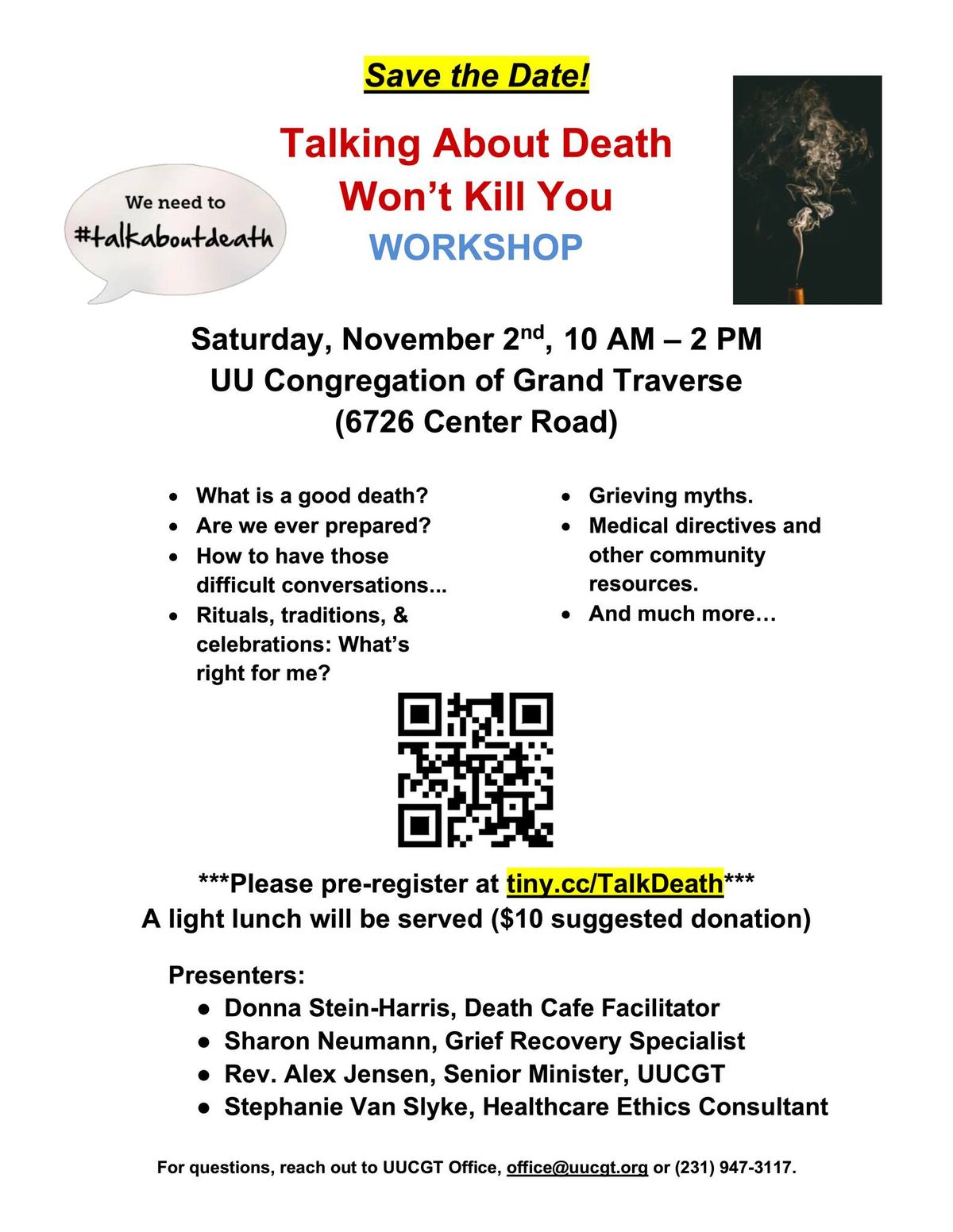 Workshop: Talking About Death Won't K*ll You!