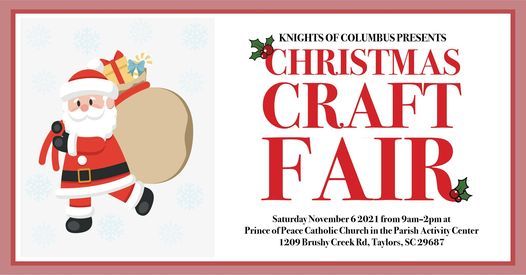 Gardendale Christmas Craft Show 2022 27Th Annual Christmas Craft Fair, Prince Of Peace Catholic Church And  School, Taylors, 6 November 2021