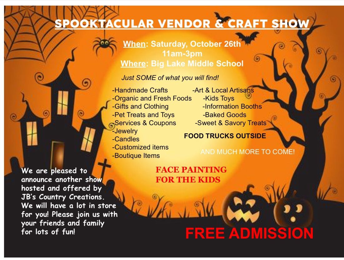 SPOOKTACULAR Vendor & Craft Show in Big Lake