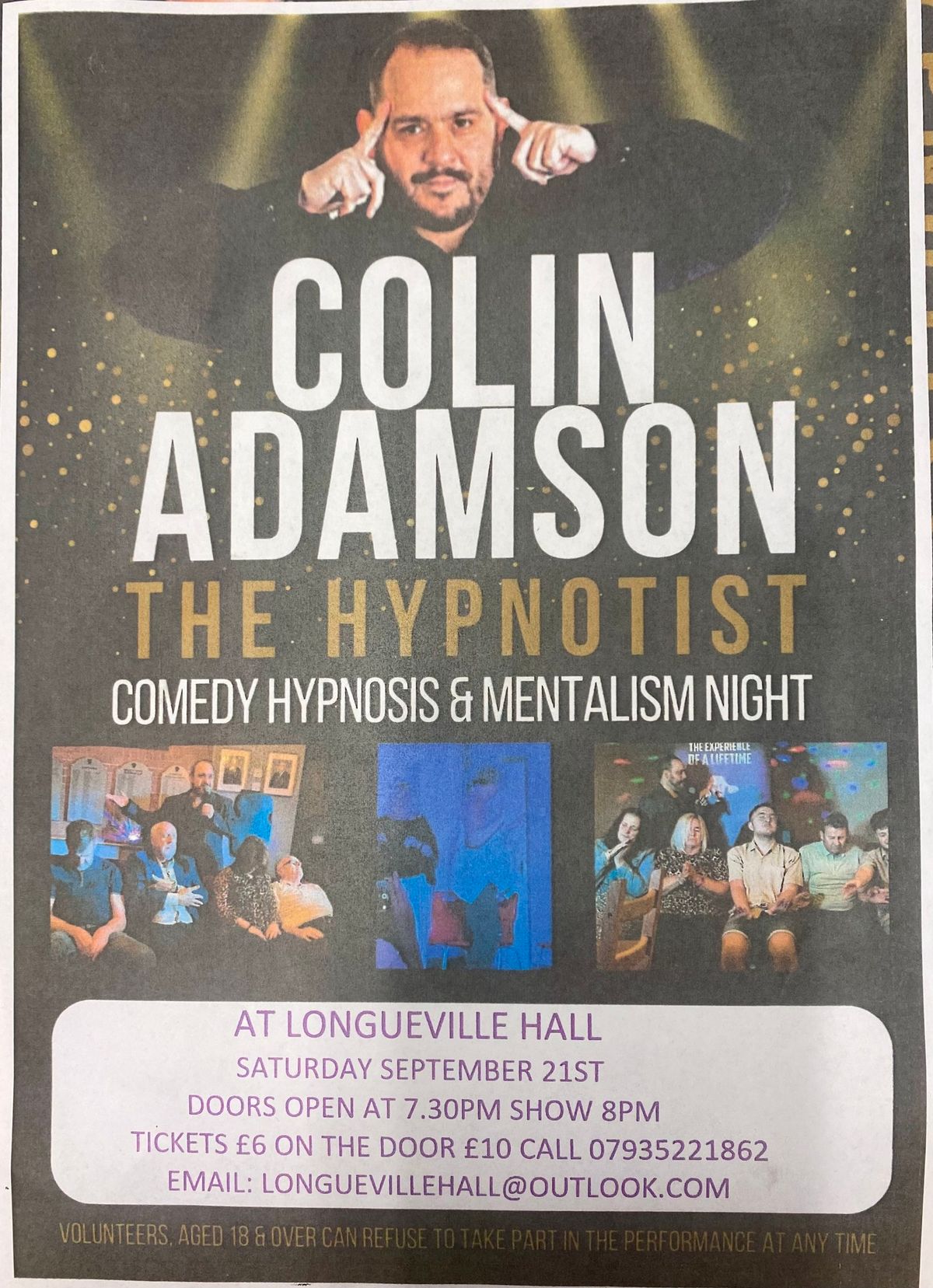 Comedy Hypnosis & Mentalism Night