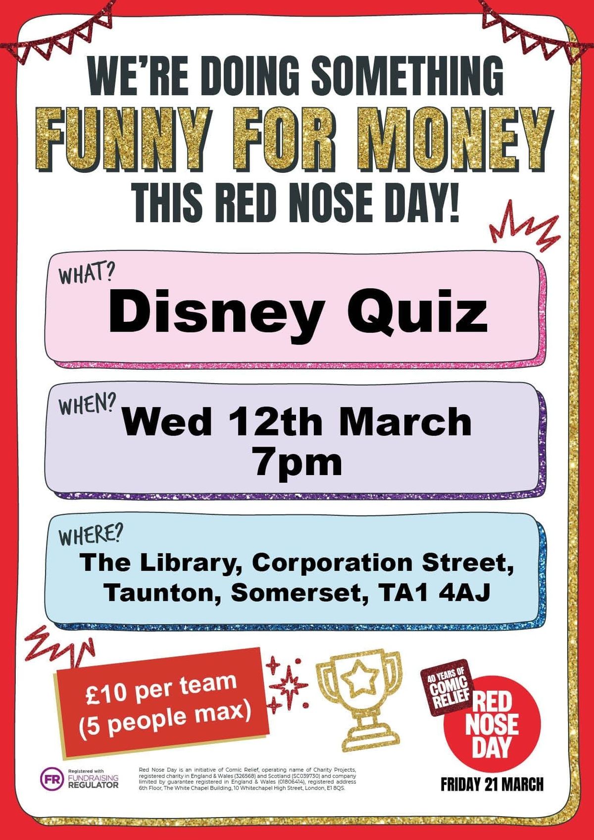 Disney Quiz in aid of Comic Relief 