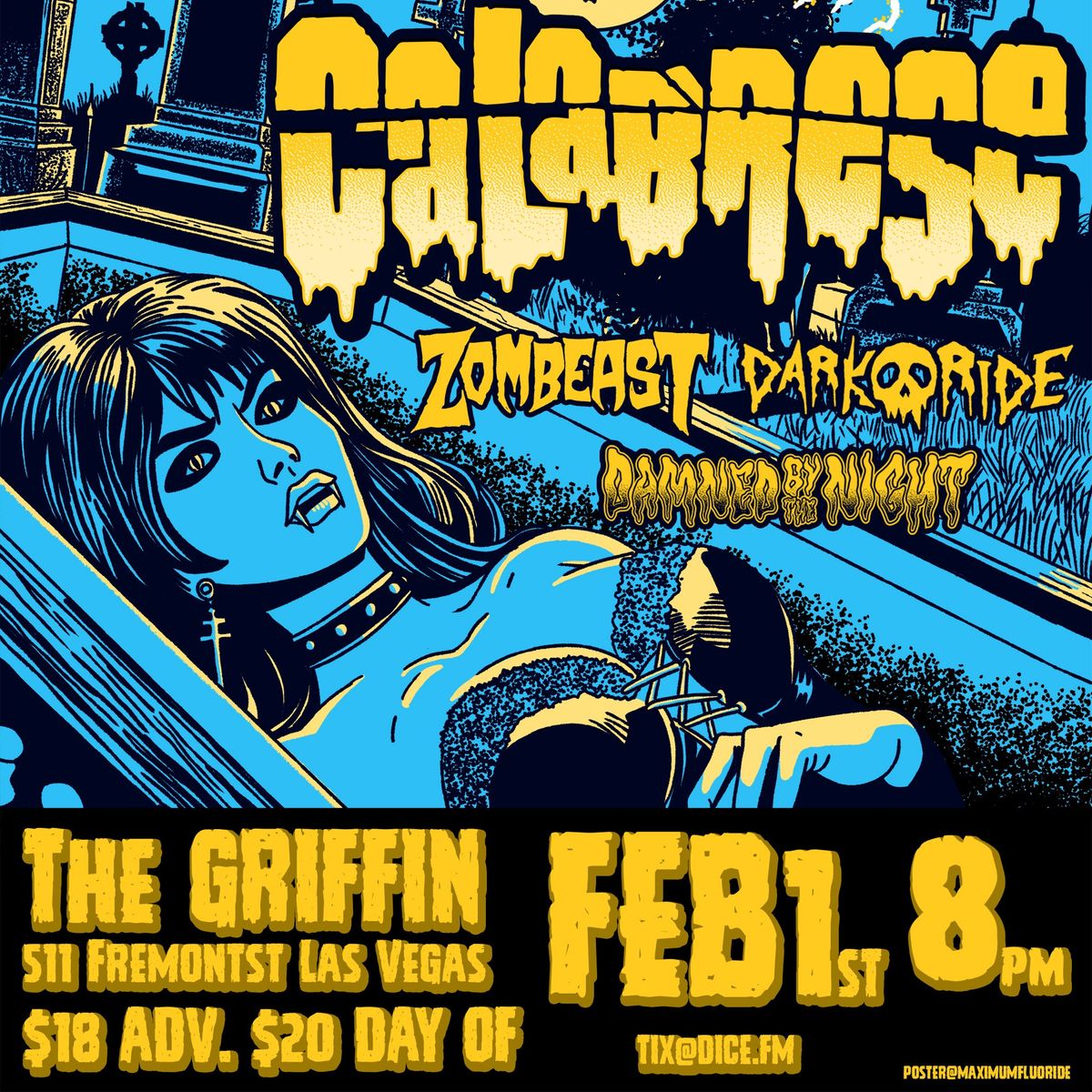 Calabrese, Zombeast, Dark Ride, Damned By The Night @ The Griffin -  Las Vegas